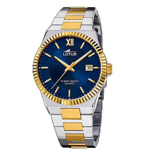 MONTRE LOTUS 18836/2 BLEU, BRACELET EN ACIER INOXYDABLE, HOMME