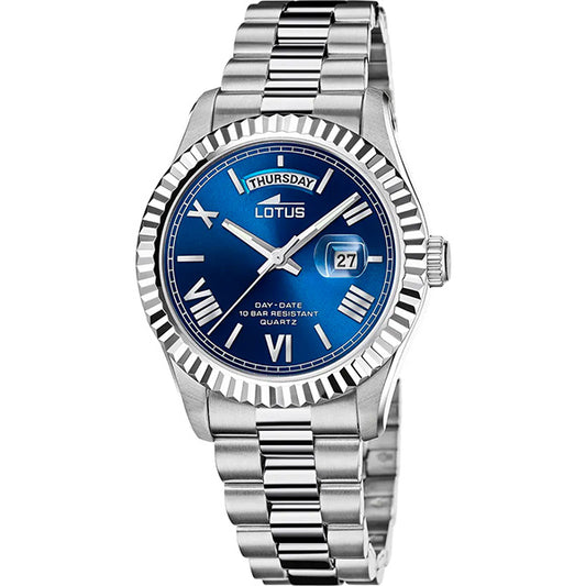 MONTRE LOTUS 18854/2 BLEU, BRACELET EN ACIER INOXYDABLE, HOMME