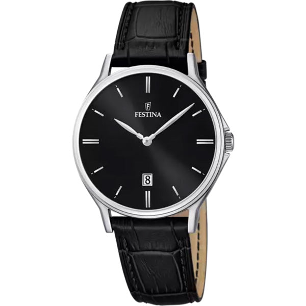 MONTRE FESTINA CLASSICS F16745/5 NOIR, BRACELET CUIR, HOMME