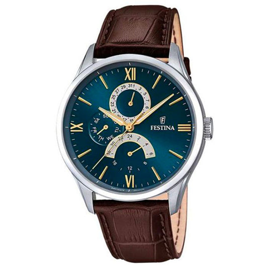 MONTRE FESTINA F16823/A BLEU, BRACELET CUIR, HOMME