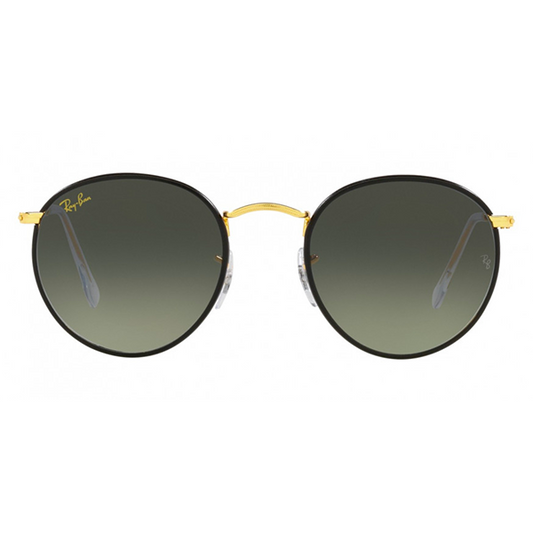 Ray-Ban™ Round Full Color RB3447JM 919671 50 - Black On Legend Gold